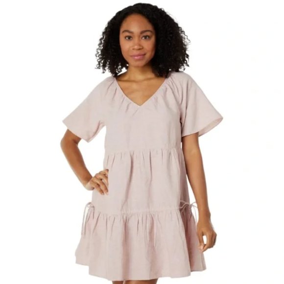 MADEWELL Linen-Blend Lorelei Mini Dress sz XS - Picture 2 of 7
